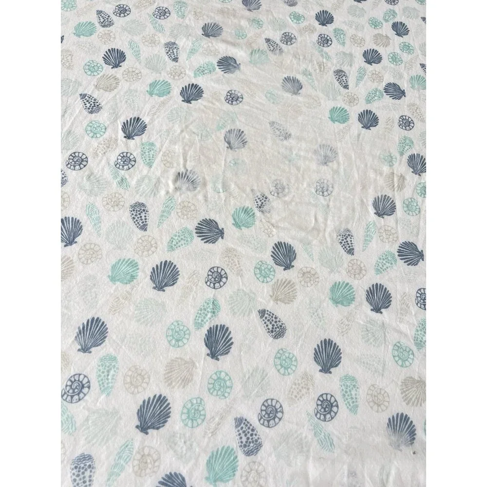 Set 3 Queen Sea Shell Flat Sheet + 2 Qu Pillowcases 60% PIMA COTTON Ocean Summer - Picture 11 of 14